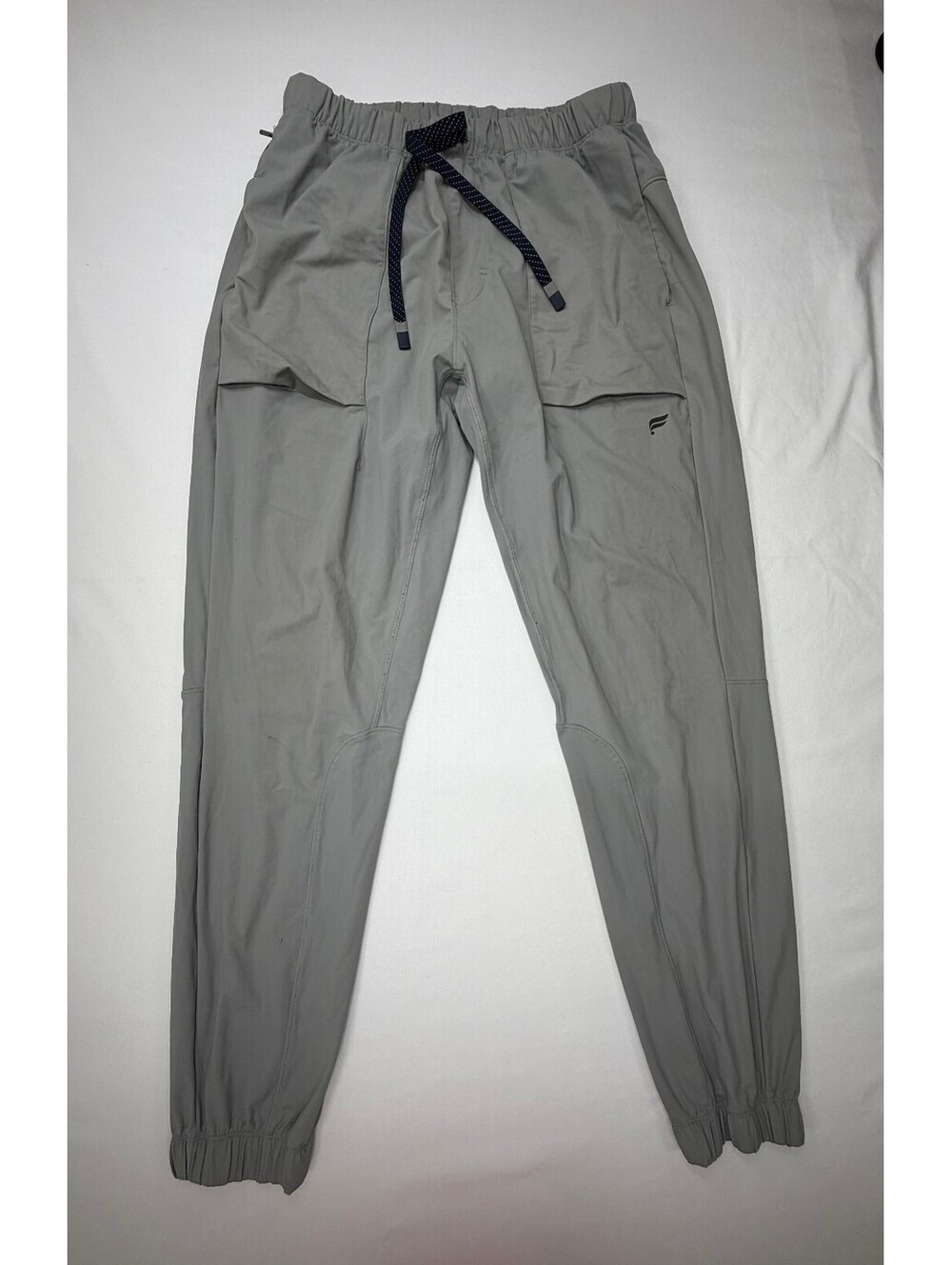 Flabetics Men's Sweat Pants Jogger Elastic Waist Drawstring Size Medium Grey